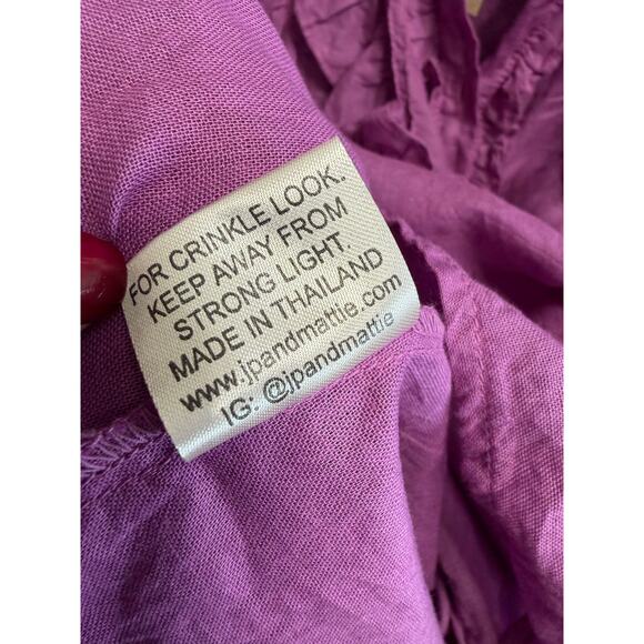 J.P and Mattie 3995 Cascade Ruffle Shirt Long Sleeve Classic Sz L New Purple - Picture 13 of 14